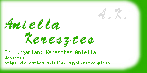 aniella keresztes business card